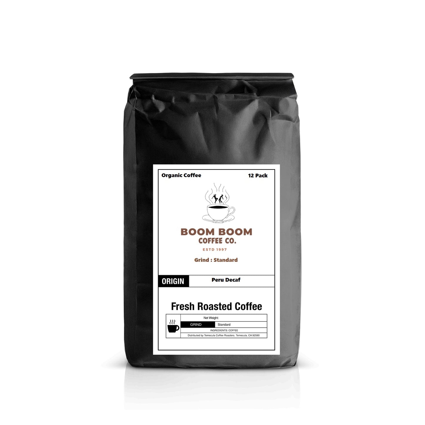 BOOM BOOM Peru Decaf Medium Roasted Coffee,