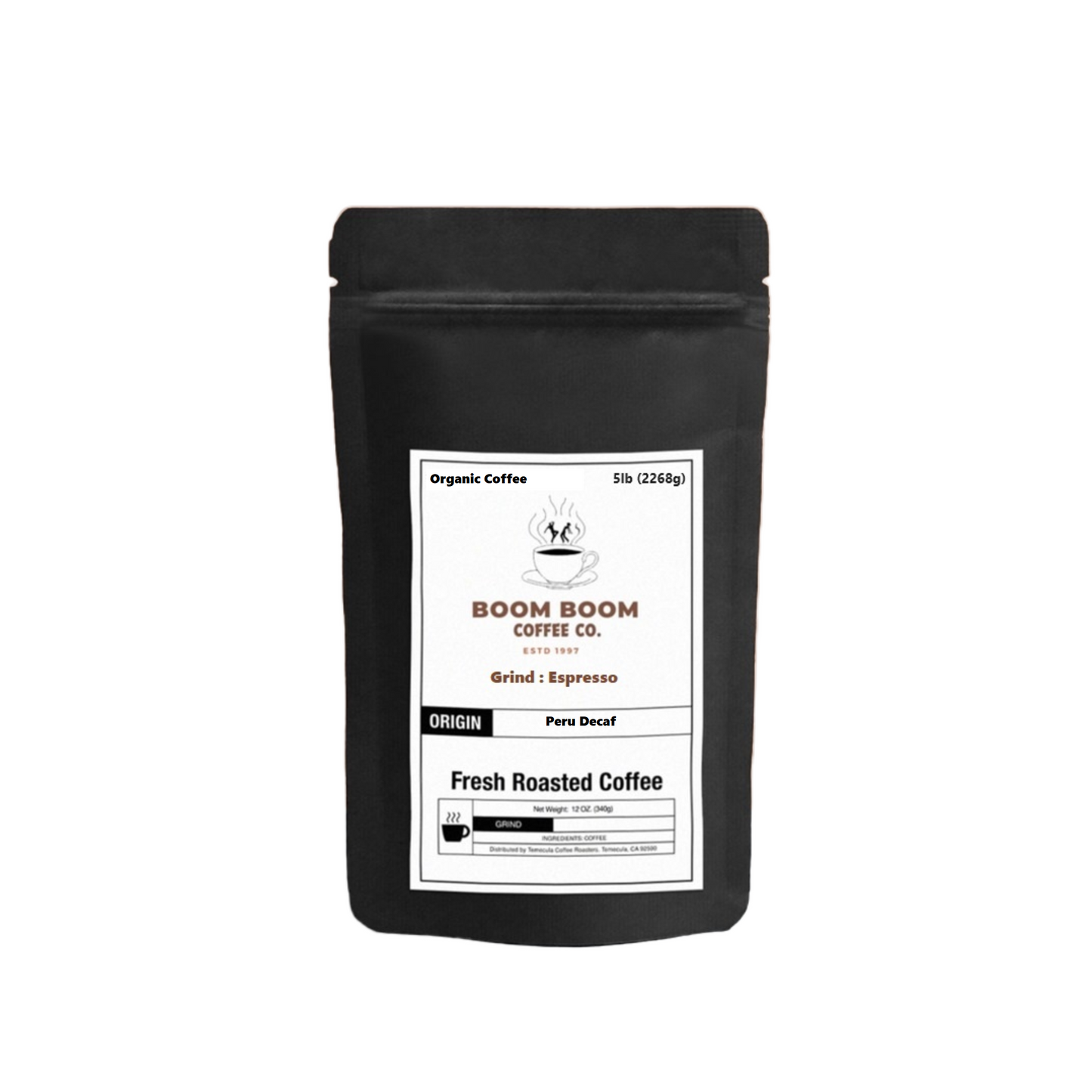 BOOM BOOM Peru Decaf Medium Roasted Coffee,